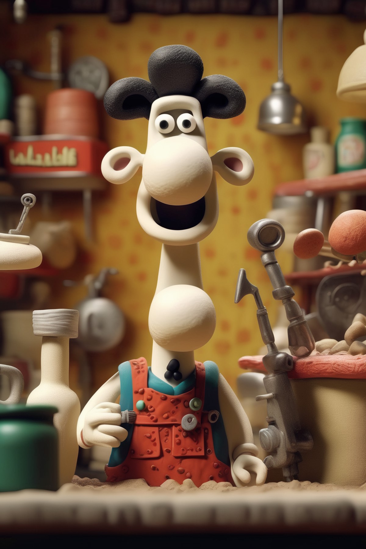 <lora:Aardman Animations Style:1>Aardman Animations Style - Modeling clay illustration in the style of an animated film by...
